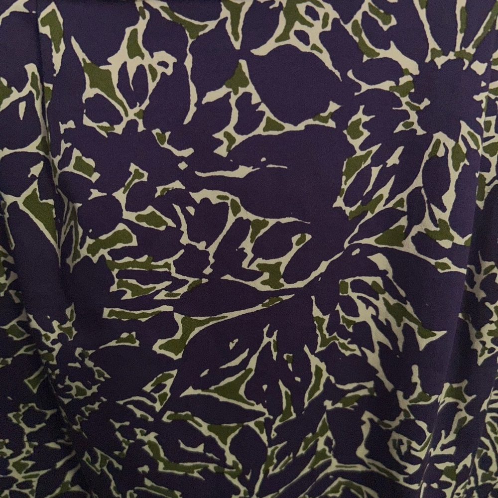 Size 12 mid-length Taylor dress in purple print